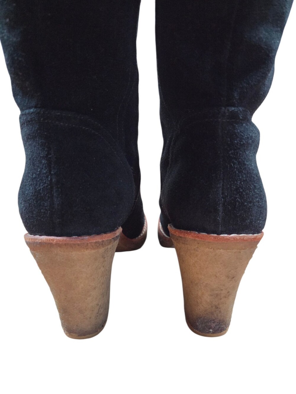 UGG Australia Josie Tall Black Suede Heel Boots Women's Size US 7.5 Fall Boho - Picture 11 of 12
